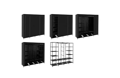 Látkowa składana szafa – 170 × 170 × 42 cm