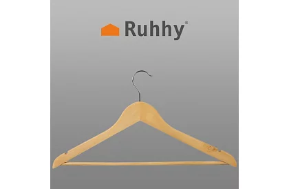 Drewniane wieszaki na odzież – zestaw 10 sztuk