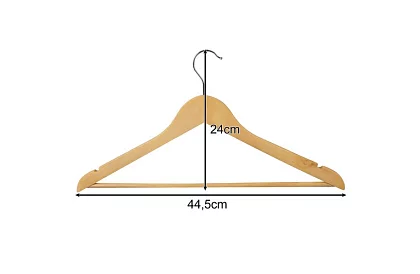 Drewniane wieszaki na odzież – zestaw 10 sztuk