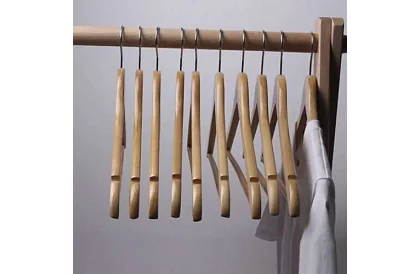 Drewniane wieszaki na odzież – zestaw 10 sztuk