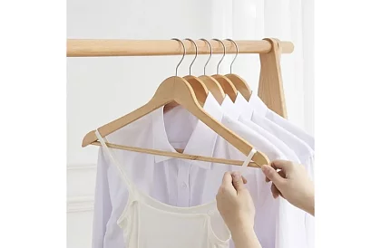Drewniane wieszaki na odzież – zestaw 10 sztuk