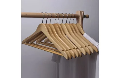 Drewniane wieszaki na odzież – zestaw 10 sztuk