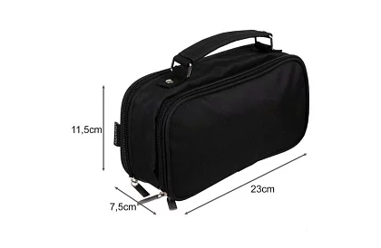 Etui szkolne - czarna piórnik z uchwytem