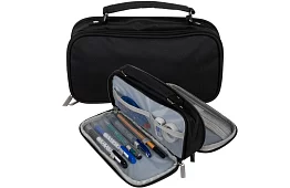 Etui szkolne - czarna piórnik z uchwytem