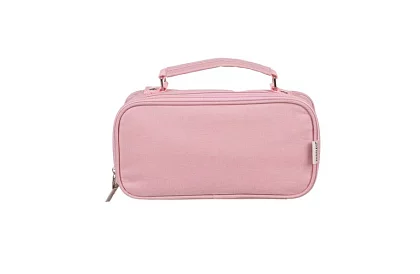 Etui szkolne - różowy piórnik z uchwytem