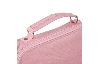 Etui szkolne - różowy piórnik z uchwytem