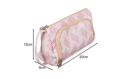 Etui szkolne - różowy piórnik w wzór