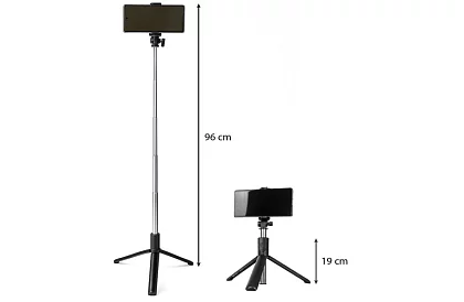 Bluetooth selfie stick 2w1 - statyw - pilot zdalnego sterowania