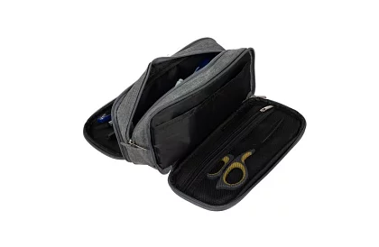 Rozszerzalne etui szkolne - szary piórnik