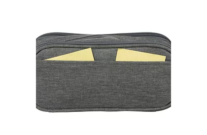 Rozszerzalne etui szkolne - szary piórnik