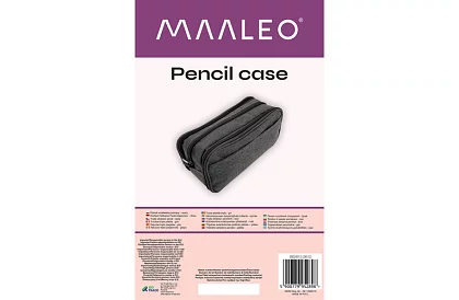 Rozszerzalne etui szkolne - szary piórnik