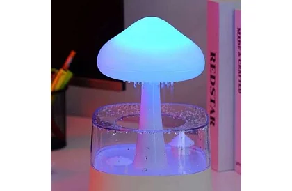 Nawilżacz z lampą nocną LED z efektem padającego deszczu