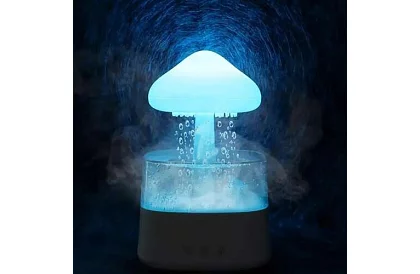 Nawilżacz z lampą nocną LED z efektem padającego deszczu