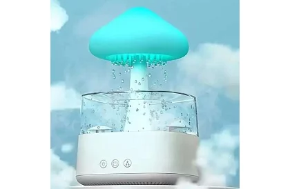 Nawilżacz z lampą nocną LED z efektem padającego deszczu