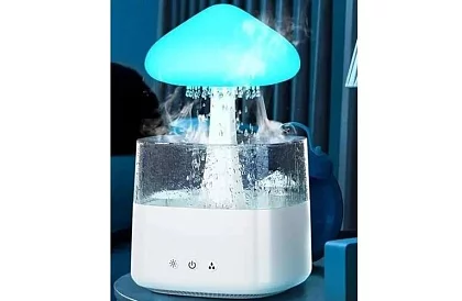 Nawilżacz z lampą nocną LED z efektem padającego deszczu
