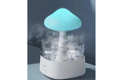 Nawilżacz z lampą nocną LED z efektem padającego deszczu