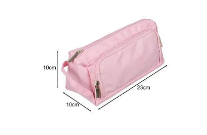 Etui szkolne - różowy piórnik z uchwytem