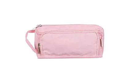 Etui szkolne - różowy piórnik z uchwytem