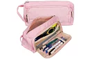 Etui szkolne - różowy piórnik z uchwytem