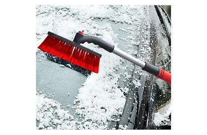 Zsuwana skrobaczka do okien z szczotką do śniegu