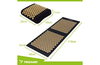 Poduszka akupresurowa z poduszką i 2 piłkami do masażu