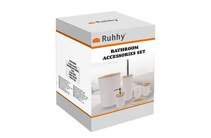 Akcesoria łazienkowe - biała zestaw 6 sztuk