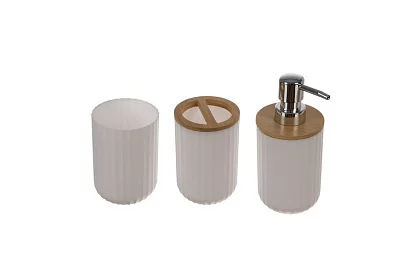 Akcesoria łazienkowe - biała zestaw 6 sztuk