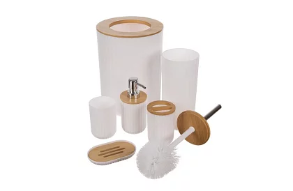 Akcesoria łazienkowe - biała zestaw 6 sztuk