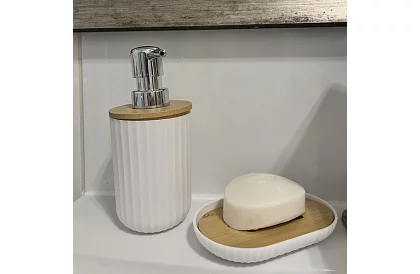 Akcesoria łazienkowe - biała zestaw 6 sztuk