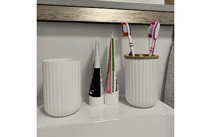 Akcesoria łazienkowe - biała zestaw 6 sztuk