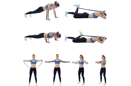 Gumy oporowe do ćwiczeń 4 sztuki – 2-40 kg