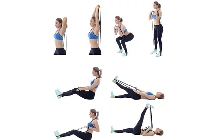 Gumy oporowe do ćwiczeń 4 sztuki – 2-40 kg