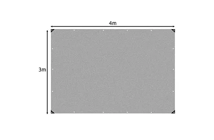 Plandeka z oczkami - 3 x 4 metry