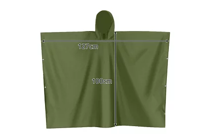 Poncho przeciwdeszczowe - zielone