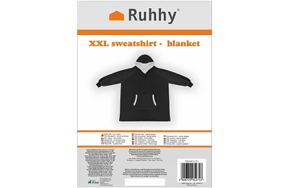 Duża oversize bluza - czarny koc