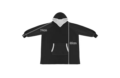 Duża oversize bluza - czarny koc