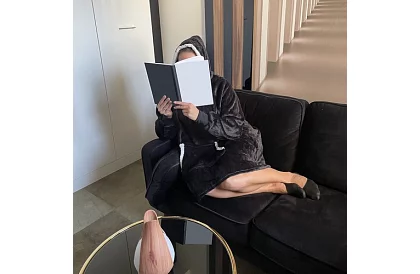 Duża oversize bluza - czarny koc