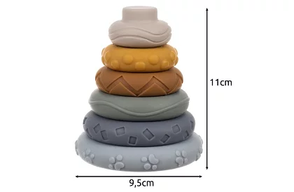 Miękkie sensoryczne klocki dla dzieci – zestaw 12 szt. + miś koala