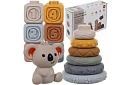 Miękkie sensoryczne klocki dla dzieci – zestaw 12 szt. + miś koala