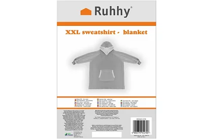 Duża oversize bluza - szary koc