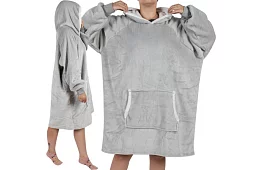 Duża oversize bluza - szary koc