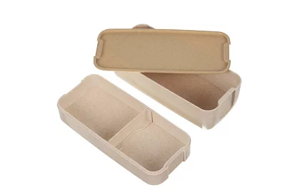 Skrzynka na przekąski z sztućcami - pudełko na lunch 750ml