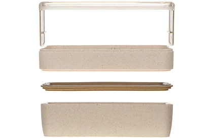 Skrzynka na przekąski z sztućcami - pudełko na lunch 750ml