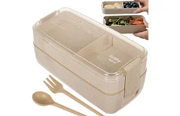 Skrzynka na przekąski z sztućcami - pudełko na lunch 750ml