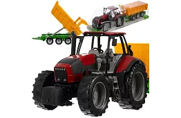 Duży traktor z przyczepą