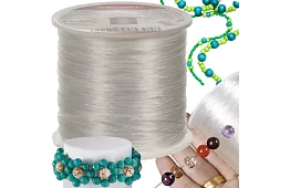 Przezroczysta guma do produkcji bransoletek - 40 m