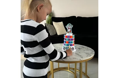 Gra umiejętności dla dzieci - Pingwin na wieży