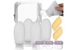 Cestovní butelki na kosmetyki - zestaw do samolotu