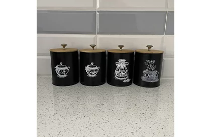 Pojemniki kuchenne na żywność – zestaw 4 sztuki