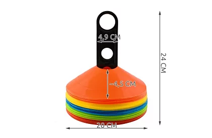 Treningowe kolorowe stożki – 50 sztuk